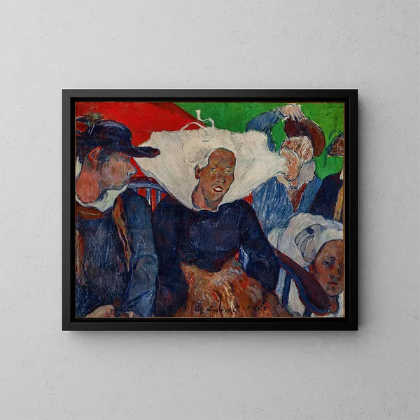 Naar de markt in Bretagne - Charles Laval — ingelijst kunstwerk aan de muur