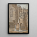 Fontaine dans une cour - Charles Louis Clérisseau — ingelijst kunstwerk aan de muur
