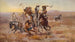van Het moment waarop de Sioux en de Pieds-Noirs elkaar ontmoetten - Charles Marion Russell — weergave van het kunstwerk