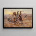 van Het moment waarop de Sioux en de Pieds-Noirs elkaar ontmoetten - Charles Marion Russell — ingelijst kunstwerk aan de muur