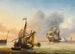 Vloten op rustige zee - Charles Martin Powell — weergave van het kunstwerk