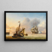 Vloten op rustige zee - Charles Martin Powell — ingelijst kunstwerk aan de muur