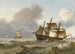 Schepen op ruwe zee - Charles Martin Powell — weergave van het kunstwerk