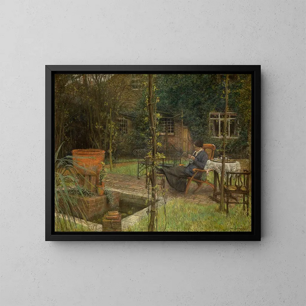 Tuin in Calverley - Charles Mertens — ingelijst kunstwerk aan de muur