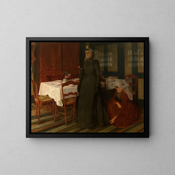 De bruidsjurk - Charles Mertens — ingelijst kunstwerk aan de muur