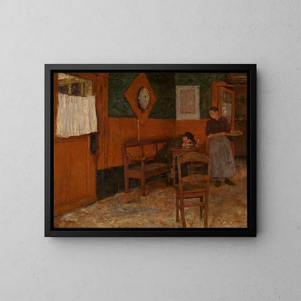L'Auberge rouge - Charles Mertens — ingelijst kunstwerk aan de muur