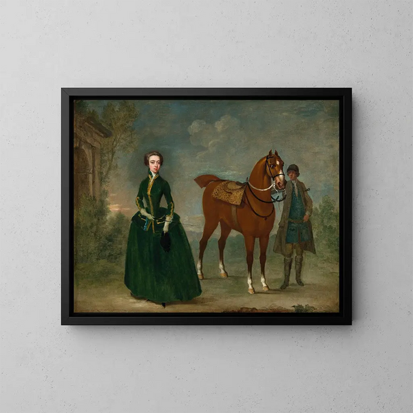 Portret van mevrouw Thomas Congreve née Anna Catherine Handasyde - Charles Philips — ingelijst kunstwerk aan de muur