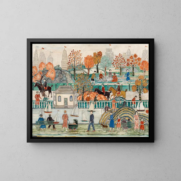 Central Park - Charles Prendergast — ingelijst kunstwerk aan de muur