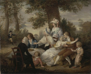 Charles Reuben Ryley - The Vicar of Wakefield Vol I Chap VIII Dining in the Hayfields Surprised by Mr Thornhills.webp