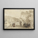 Prince's Carriage Painting leaving the Huis ten Bosch avenue - Charles Rochussen — framed artwork on a wall