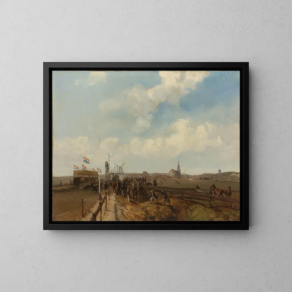 Circuit de course à Scheveningen ouvert le 3 août 1846 - Charles Rochussen — ingelijst kunstwerk aan de muur