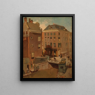 Charles Rochussen - The Osjessluis near Kalverstraat in Amsterdam.webp