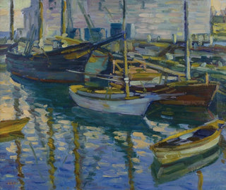 Charles Salis Kaelin - Boats at Dock.webp