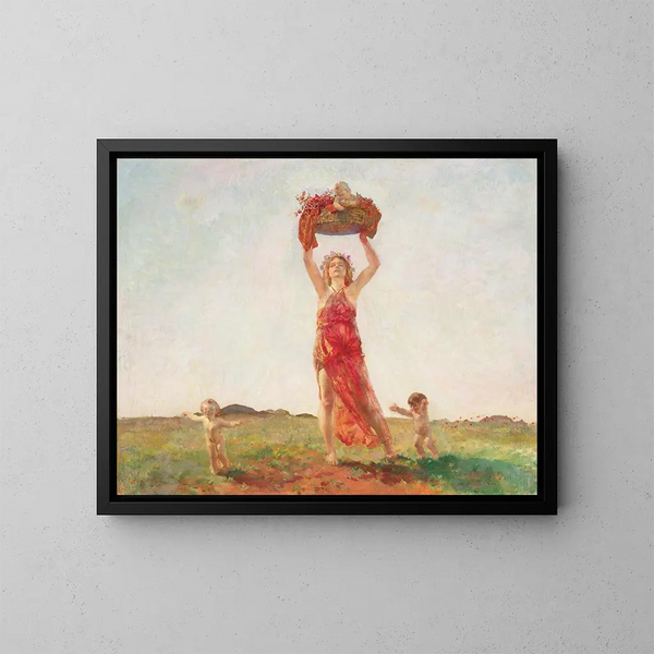 Syrid en Pattatos - Charles Sims — ingelijst kunstwerk aan de muur