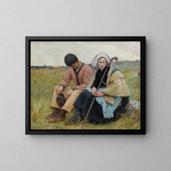 Auvers-sur-Oise - Charles Sprague Pearce — ingelijst kunstwerk aan de muur
