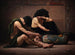 Lamentaties over de dood van de eerstgeborene van Egypte - Charles Sprague Pearce — weergave van het kunstwerk