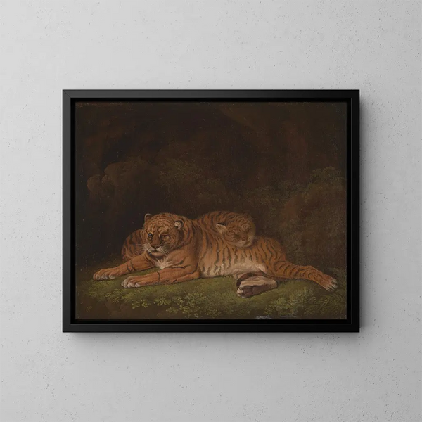 Tijgers - Charles Towne — ingelijst kunstwerk aan de muur