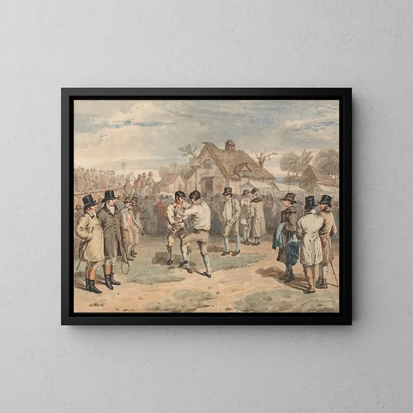 Lutte - Charles Turner — ingelijst kunstwerk aan de muur