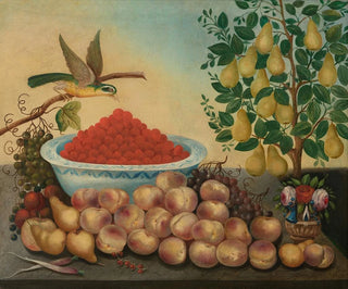 Charles V Bond - Still Life Fruit Bird and Dwarf Pear Tree.webp