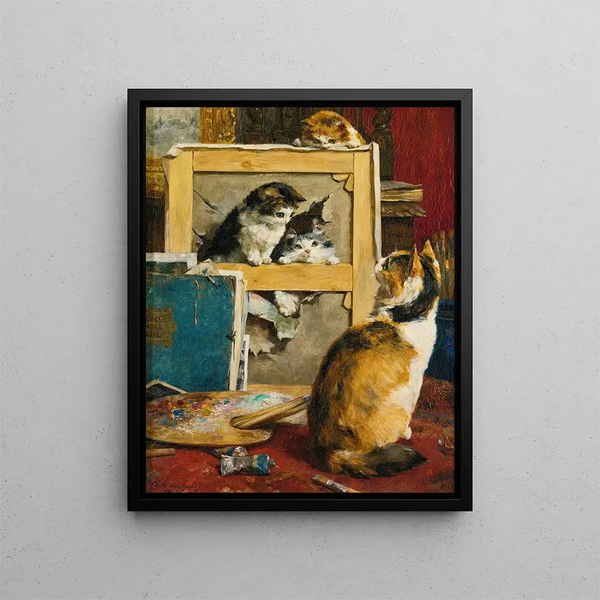 De gescheurde doek - Charles Van Den Eycken — ingelijst kunstwerk aan de muur