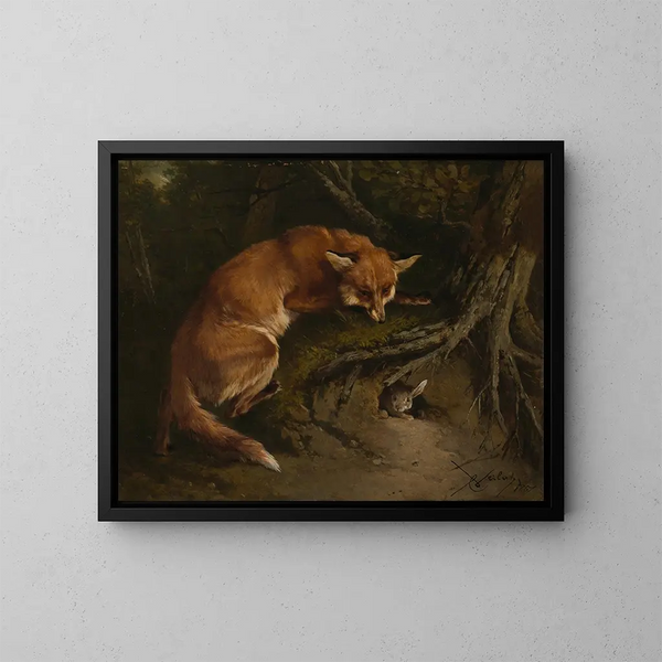 Aasgieren - Charles Verlat — ingelijst kunstwerk aan de muur