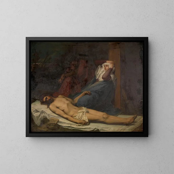Piet - Charles Verlat — ingelijst kunstwerk aan de muur