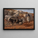 Bœuf de Labour et Mulet avec Fellah - Charles Verlat — framed artwork on a wall