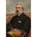 De schilder Jean Pierre François Lamorinière - Charles Verlat — ingelijst kunstwerk aan de muur