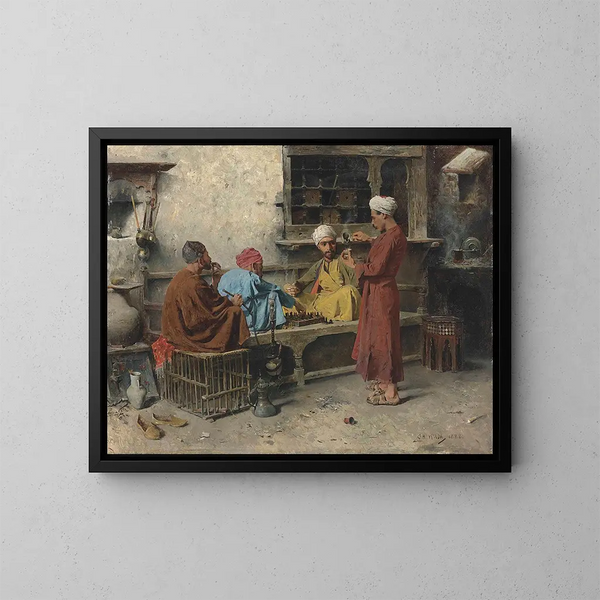 Het spel - Charles Wilda — ingelijst kunstwerk aan de muur