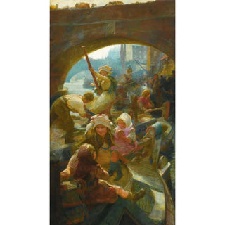 Charles William Wyllie - Beneath London Bridge.webp