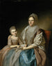 Mme Samuel Mifflin en haar kleindochter Rebecca Mifflin Francis - Charles Willson Peale — weergave van het kunstwerk