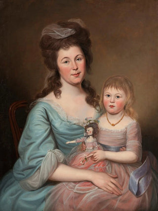 Charles Willson Peale - Peggy Sanderson Hughes and her Daughter.webp