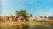 Olifanten bij een rivier - Charles de Tournemine — weergave van het kunstwerk