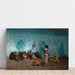 Gérômes De slangenbezweerder — canvasreproductie in een interieur