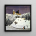 Kasteel Birseck onder de sneeuw - Fritz Baumann — ingelijst kunstwerk aan de muur