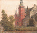 Château de Frederiksborg gezien vanuit het noordwesten - Christen Købke — weergave van het kunstwerk