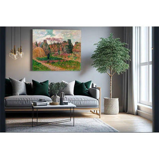 Chaumières en Bretagne, couleurs d’automne - Henry Moret | Reproduction Tableau Décoration murale affiche copie