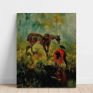 Cheval de chasse à courre - Henri de Toulouse-Lautrec | Reproduction Tableau Décoration murale affiche copie