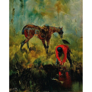 Cheval de chasse à courre - Henri de Toulouse-Lautrec | Reproduction Tableau Décoration murale affiche copie