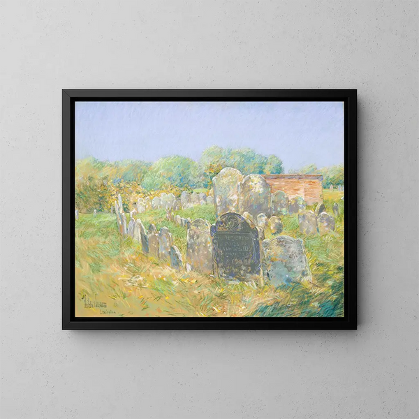 Koloniale begraafplaats in Lexington - Childe Hassam — ingelijst kunstwerk aan de muur