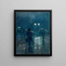 Nachtzicht op Fifth Avenue - Childe Hassam — ingelijst kunstwerk aan de muur