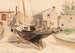 Visserhuizen Swampscott - Childe Hassam — weergave van het kunstwerk