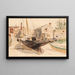 Visserhuizen Swampscott - Childe Hassam — ingelijst kunstwerk aan de muur