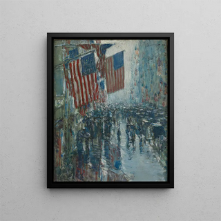 Childe Hassam - Rainy Day Fifth Avenue.webp