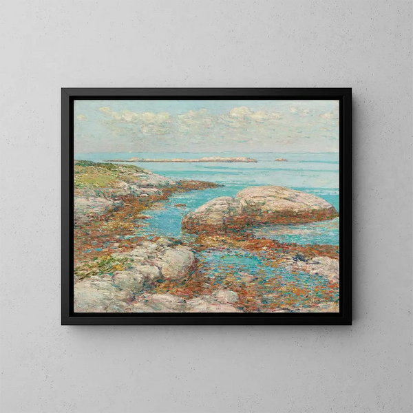 Rochers à Appledore le matin - Childe Hassam — ingelijst kunstwerk aan de muur
