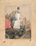De toeschouwers bij de Grote Prijs - Childe Hassam — weergave van het kunstwerk
