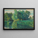Bomen aan de rand van een meer - Childe Hassam — ingelijst kunstwerk aan de muur