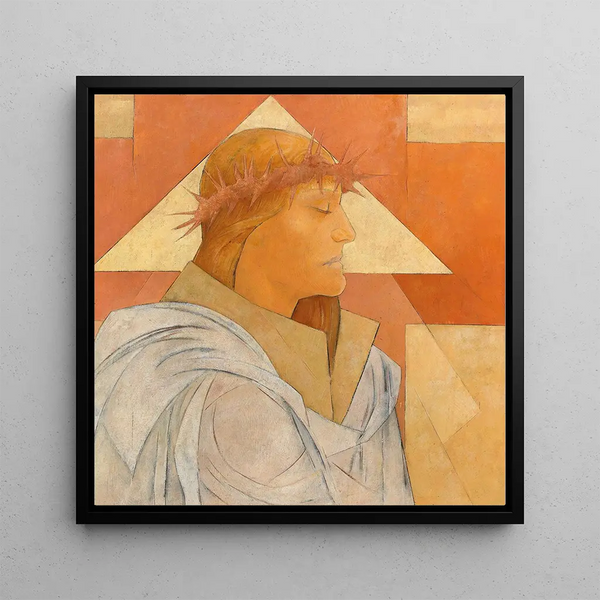 Christ avec une couronne d'épines et un halo triangulaire - Aloys Wach