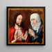 Christus die aan zijn moeder de wonden van de spijkers in zijn handen toont - Albrecht Bouts — ingelijst kunstwerk aan de muur
