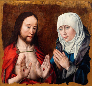 Christ montrant à sa mère les blessures des clous dans ses mains - Albrecht Bouts